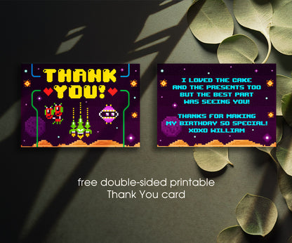 Arcade Gamer customizable invitation template | Share or Print | KK286
