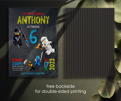 Lego Minifigures customizable invitation template | Share or Print | OF228