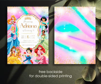 Disney Princess customizable invitation template | Share or Print | girl | ZR289