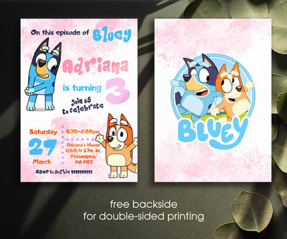 Bluey Bingo customizable invitation template | Share or Print | ZN112