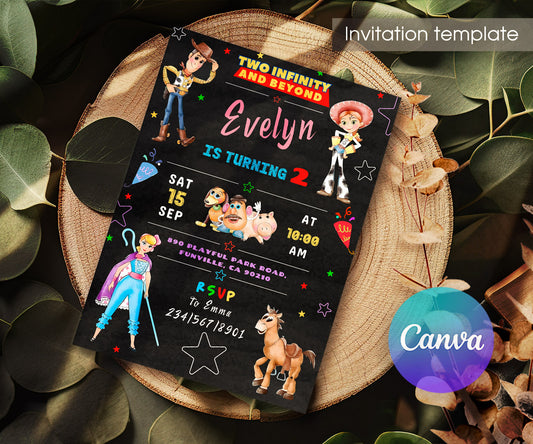 Toy Story Woody customizable invitation template | Share or Print | WF291