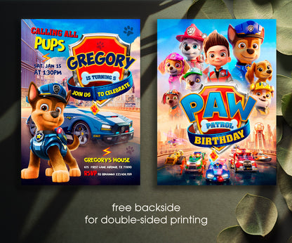 PAW Patrol customizable invitation template | Share or Print | YI642