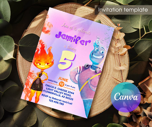 Elemental customizable invitation template | Share or Print | JP488