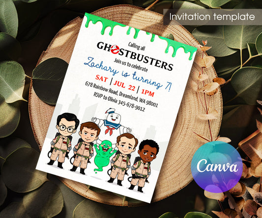 Ghostbusters customizable invitation template | Share or Print | GM867