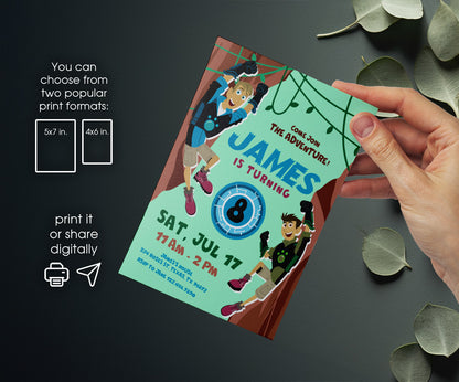 Wild Kratts Creature Hero customizable invitation template | Share or Print | WC207