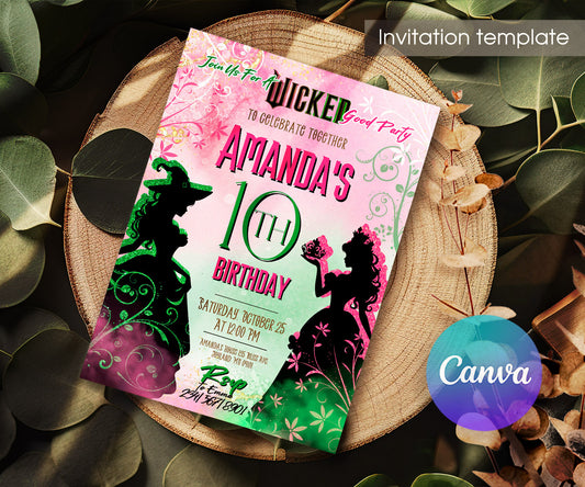 Wicked Musical Movie customizable invitation template | Share or Print | MU985