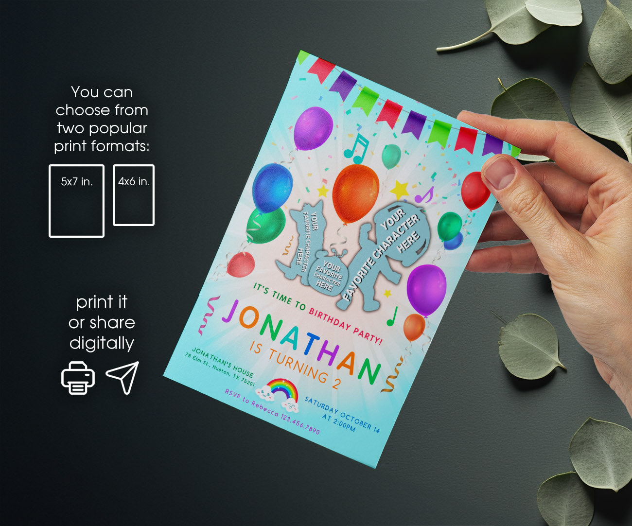 Cocomelon customizable invitation template | Share or Print | AX611