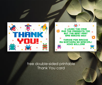 Arcade Gamer customizable invitation template | Share or Print | XW303