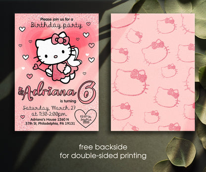 Hello Kitty Sanrio customizable invitation template | Share or Print | TC868