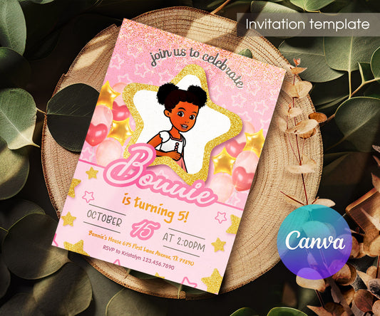 Gracie's Corner Music customizable invitation template | Share or Print | girl | PR713