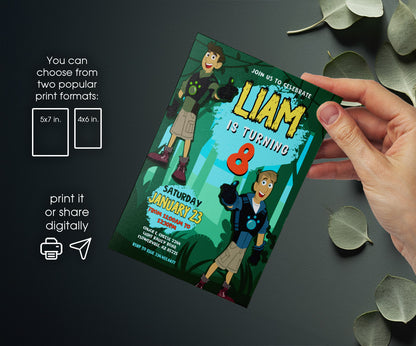 Wild Kratts Creature Hero customizable invitation template | Share or Print | YT772