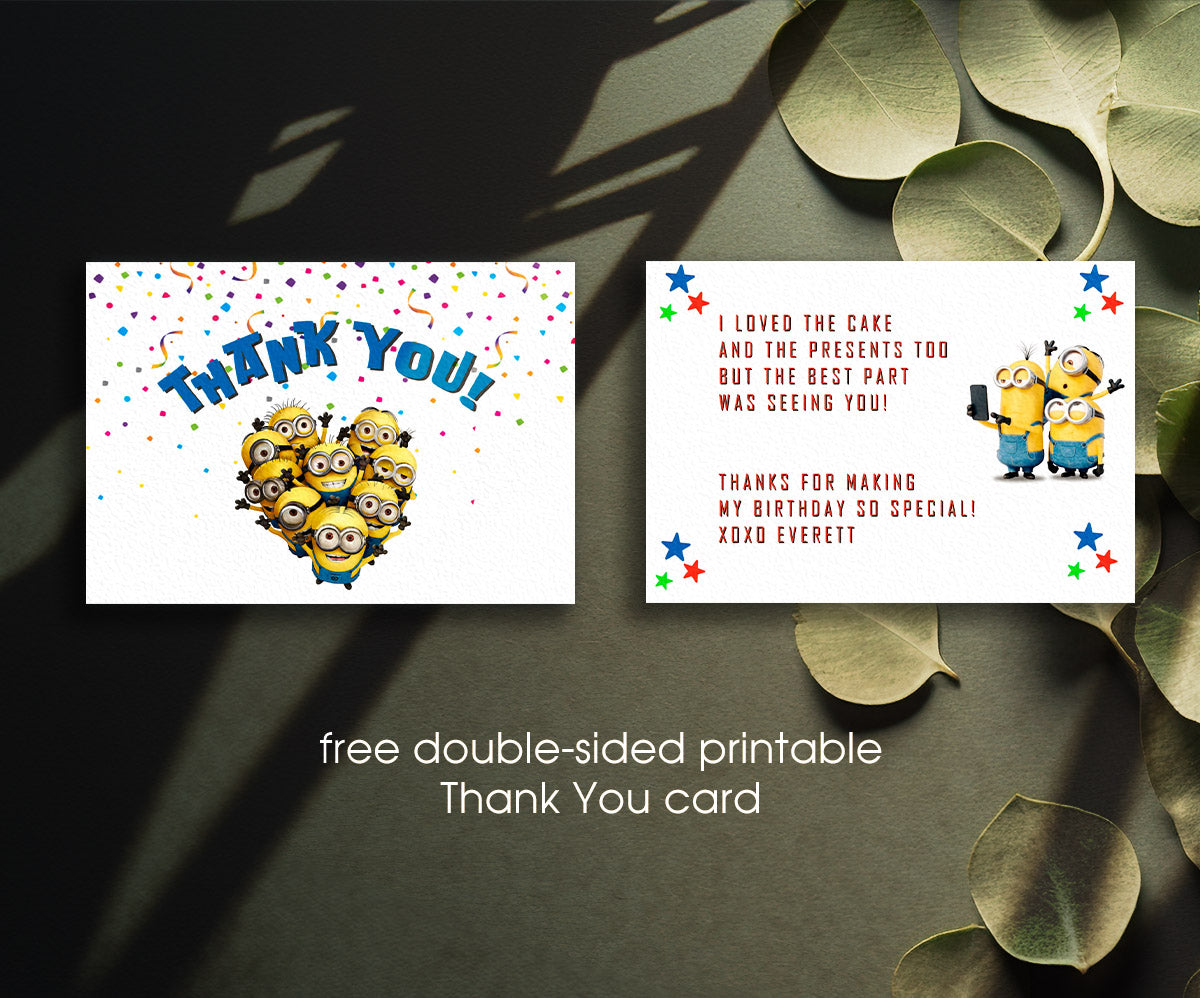Minions Despicable Me customizable invitation template | Share or Print | BT734