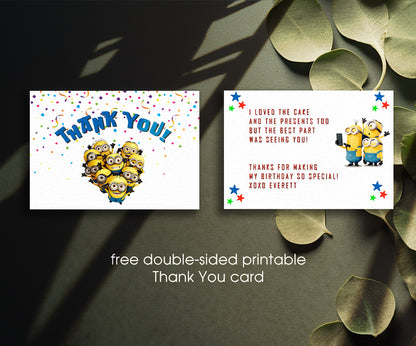 Minions Despicable Me customizable invitation template | Share or Print | BT734