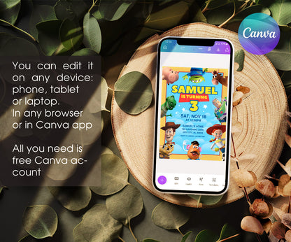 Toy Story Woody customizable invitation template | Share or Print | RB593