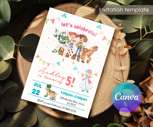 Toy Story Woody customizable invitation template | Share or Print | CD599
