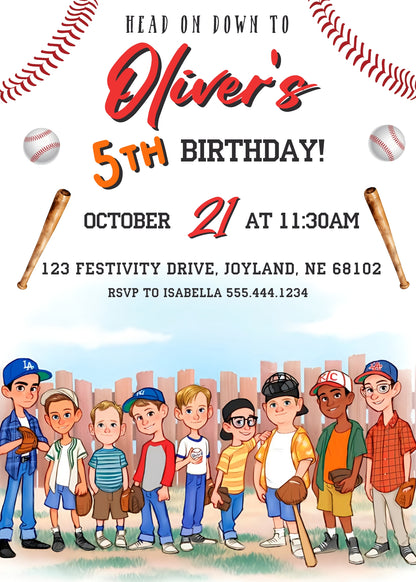 Baseball MLB Sport customizable invitation template | Share or Print | SF442