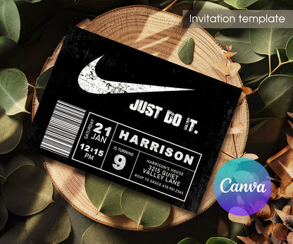 Sneaker Ball Air Jordan Nike customizable invitation template | Share or Print | OX556