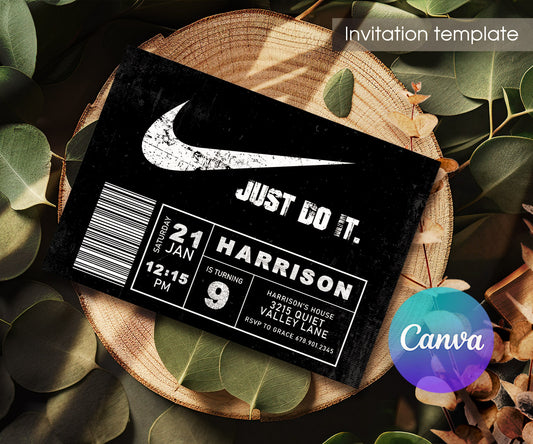 Sneaker Ball Air Jordan Nike customizable invitation template | Share or Print | OX556
