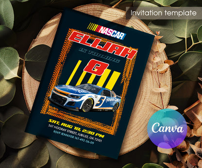Nascar Racing Ricky Bobby customizable invitation template | Share or Print | boy | OC270