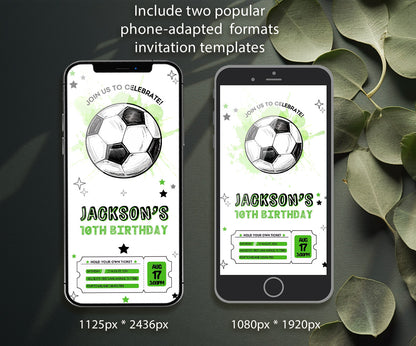 Soccer Champion League FC customizable invitation template | Share or Print | boy | MR970