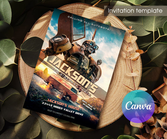 Transformers Rescue Bots customizable invitation template | Share or Print | boy | OM186
