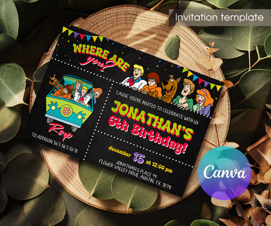 Scooby-Doo customizable invitation template | Share or Print | RY148