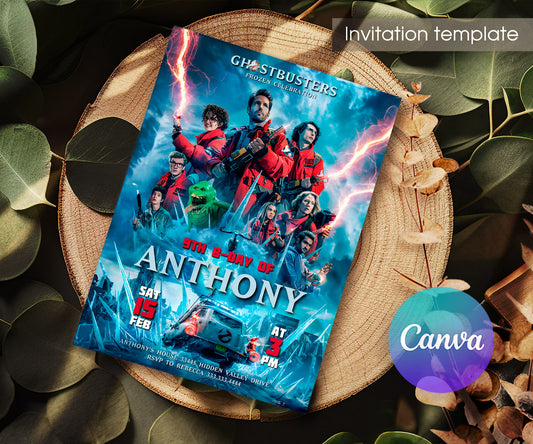 Ghostbusters customizable invitation template | Share or Print | ZJ071