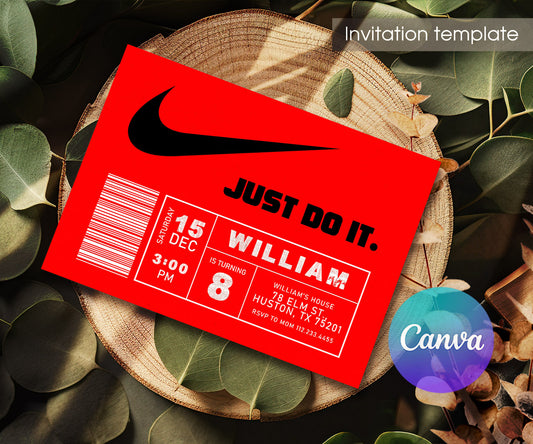 Sneaker Ball Air Jordan Nike customizable invitation template | Share or Print | RE581