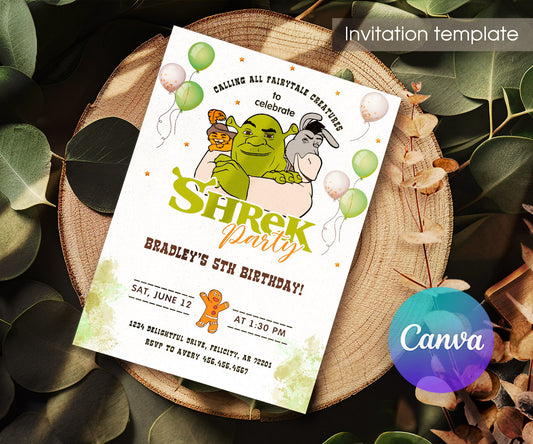 Shrek customizable invitation template | Share or Print | RL559