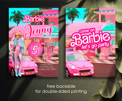 Barbie Pink customizable invitation template | Share or Print | girl | UQ917