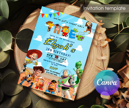Toy Story Woody customizable invitation template | Share or Print | JD864