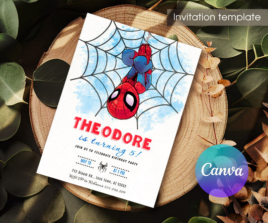 Spidey and His Amazing Friends customizable invitation template | Share or Print | boy | AO167