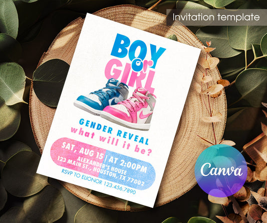Sneaker Ball Air Jordan Nike customizable invitation template | Share or Print | ZY835