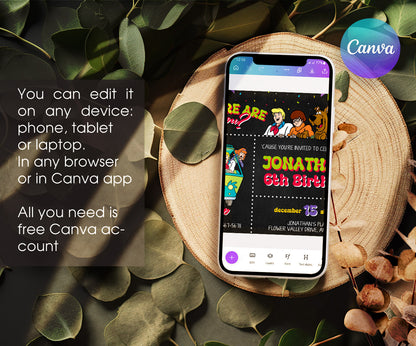Scooby-Doo customizable invitation template | Share or Print | RY148