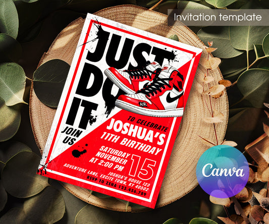 Sneaker Ball Air Jordan Nike customizable invitation template | Share or Print | OG678