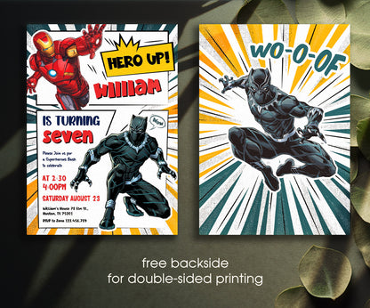Avengers Marvel Superhero customizable invitation template | Share or Print | boy | TL344