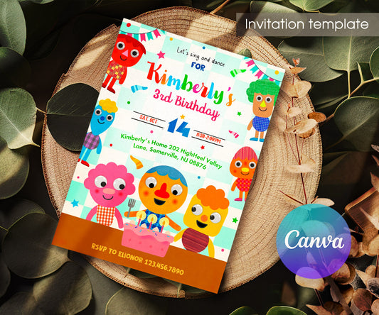 Super Simple Songs customizable invitation template | Share or Print | JQ051