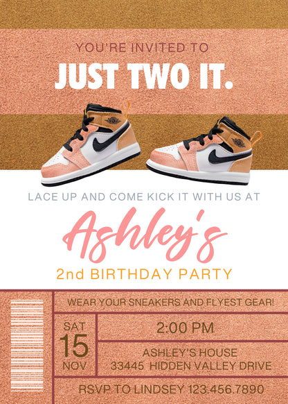 Sneaker Ball Air Jordan Nike customizable invitation template | Share or Print | NL637