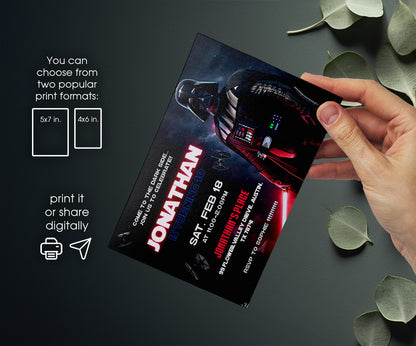 Star Wars Darth Vader customizable invitation template | Share or Print | boy | YL196