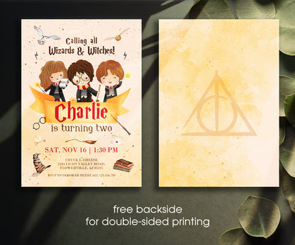 Harry Potter customizable invitation template | Share or Print | JX472