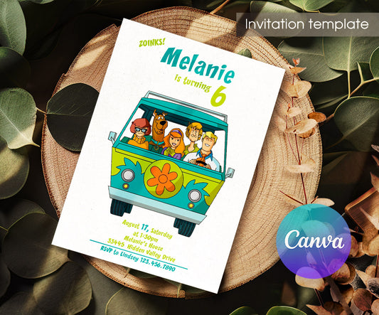 Scooby-Doo customizable invitation template | Share or Print | XG285