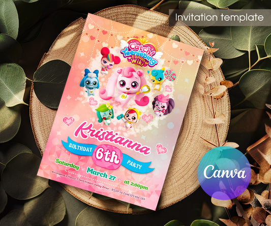 Catch Teenieping customizable invitation template | Share or Print | girl | IT330