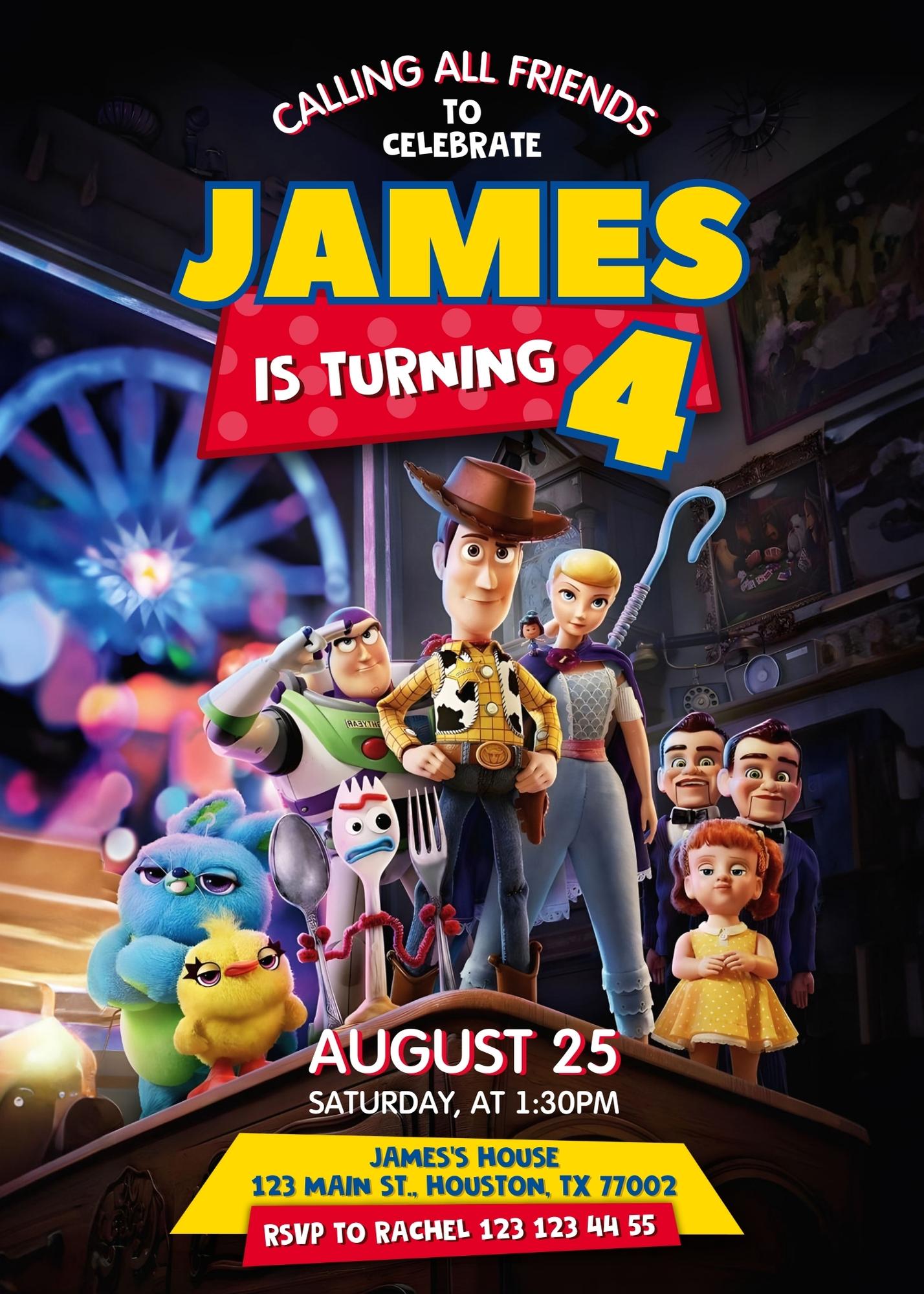 Toy Story Woody customizable invitation template | Share or Print | OM844