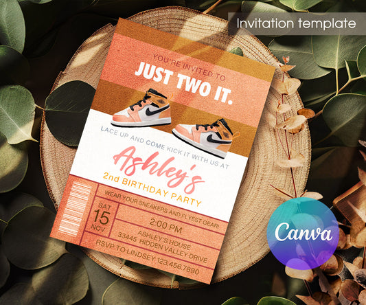 Sneaker Ball Air Jordan Nike customizable invitation template | Share or Print | NL637