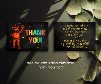 Five Nights at Freddy's customizable invitation template | Share or Print | JP261