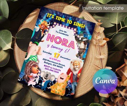 Sing Two Karaoke customizable invitation template | Share or Print | YP137