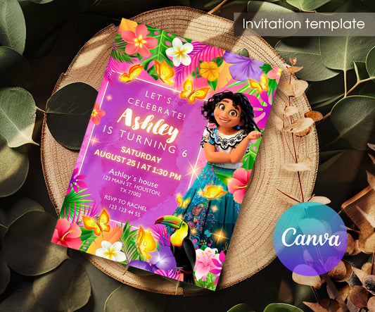 Encanto Mirabel customizable invitation template | Share or Print | girl | JR566
