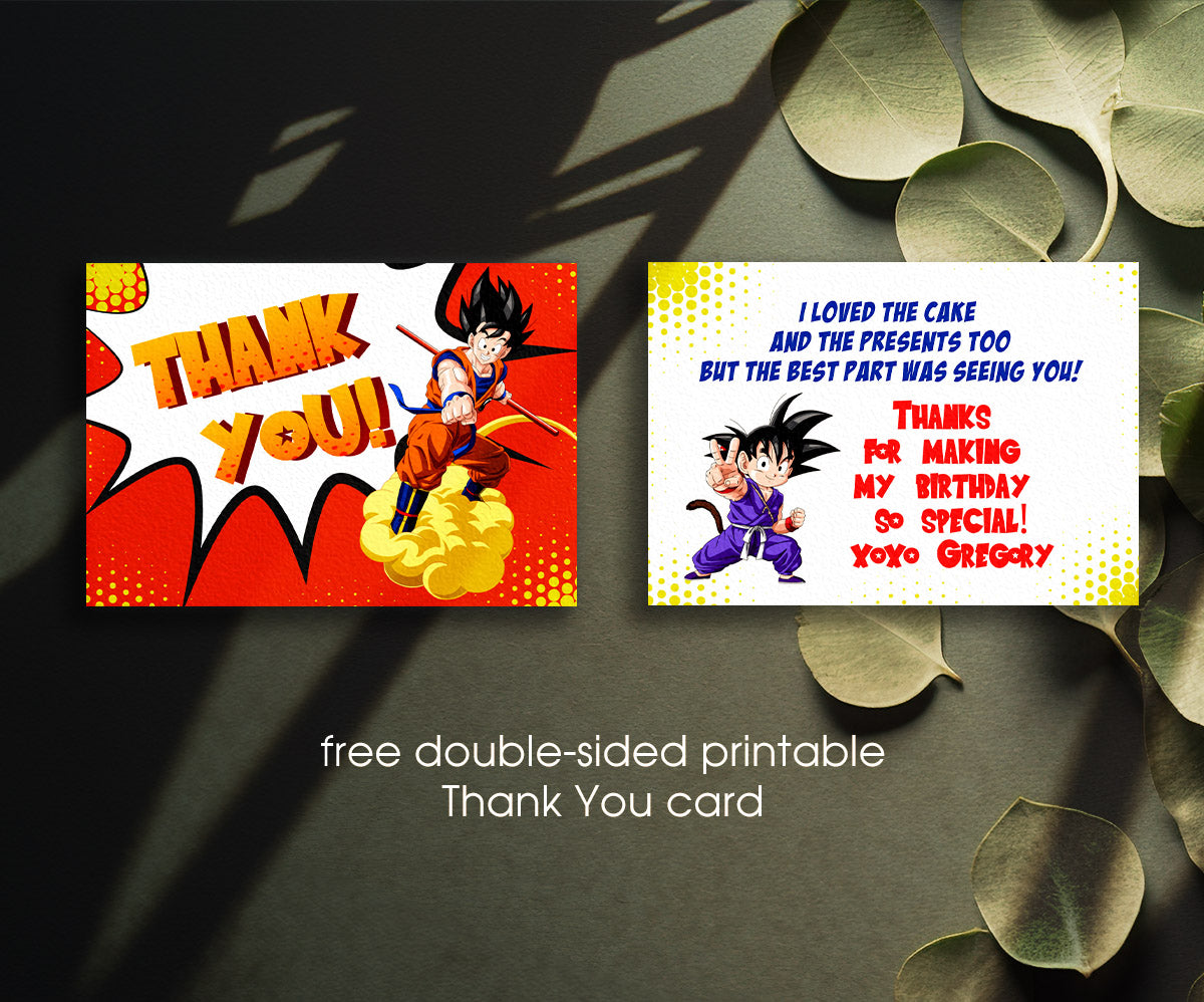 Dragon Ball Z Anime customizable invitation template | Share or Print | boy | XR755