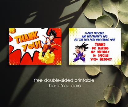 Dragon Ball Z Anime customizable invitation template | Share or Print | boy | XR755