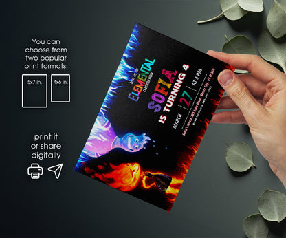 Elemental customizable invitation template | Share or Print | BZ586